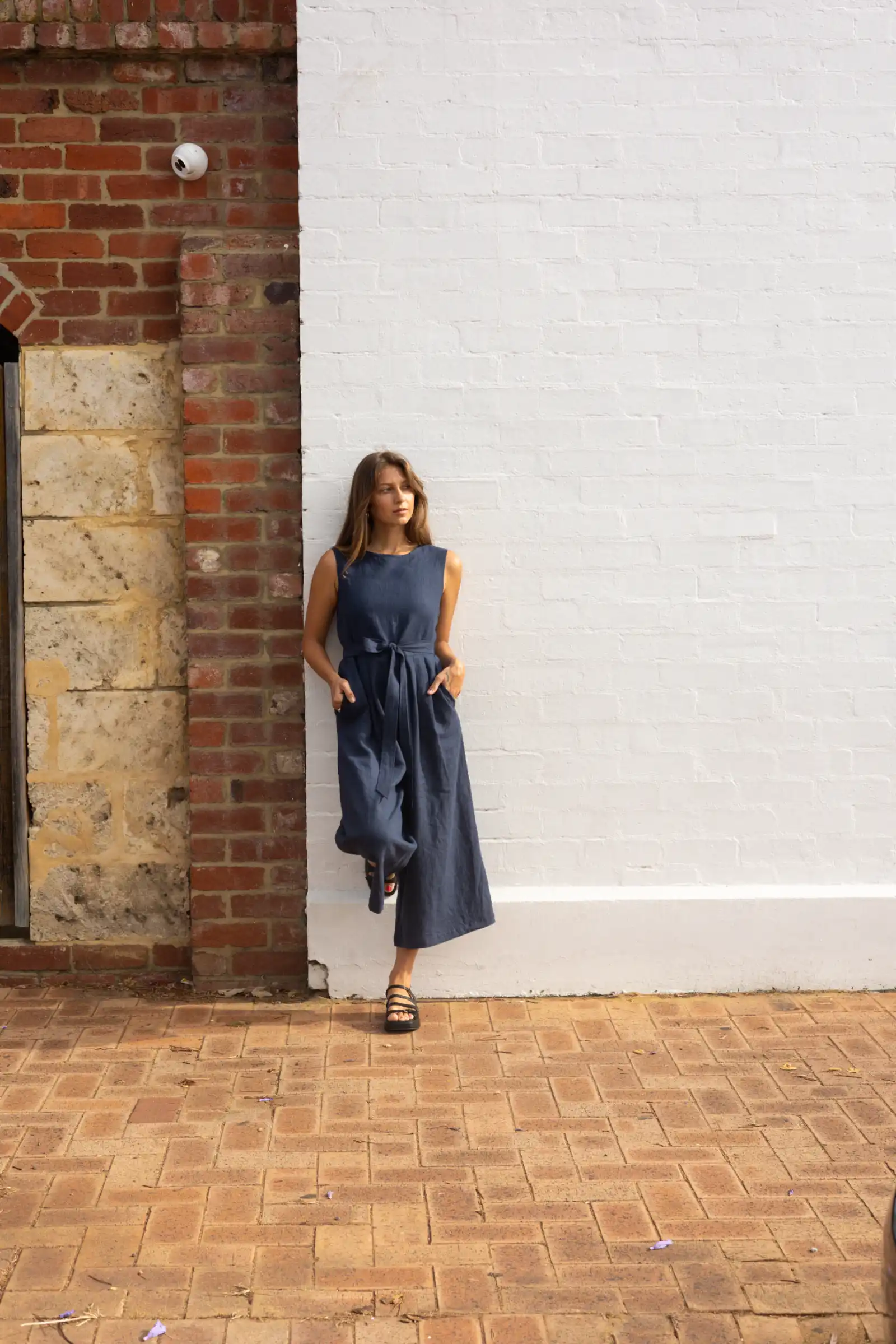 Sleeveless Jumpsuit | Denim Blue - Barbeachs