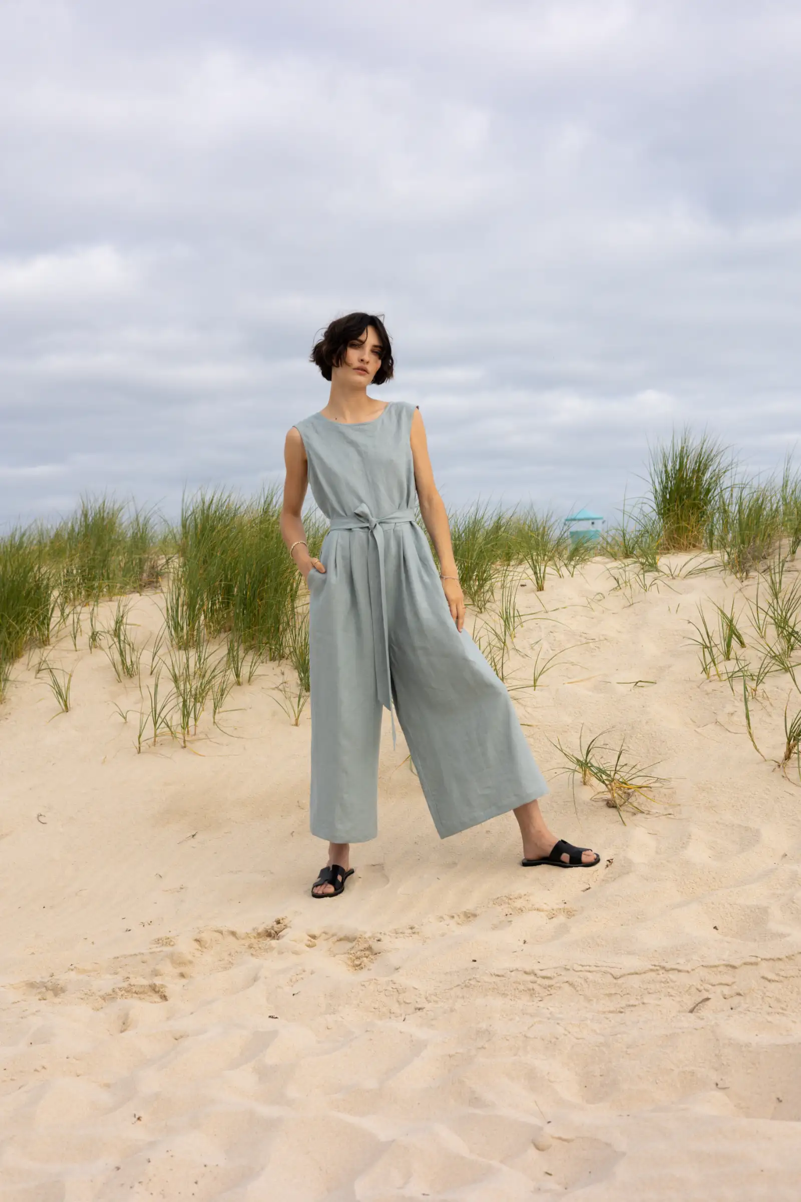 Sleeveless Jumpsuit | Seaweed - Barbeachs
