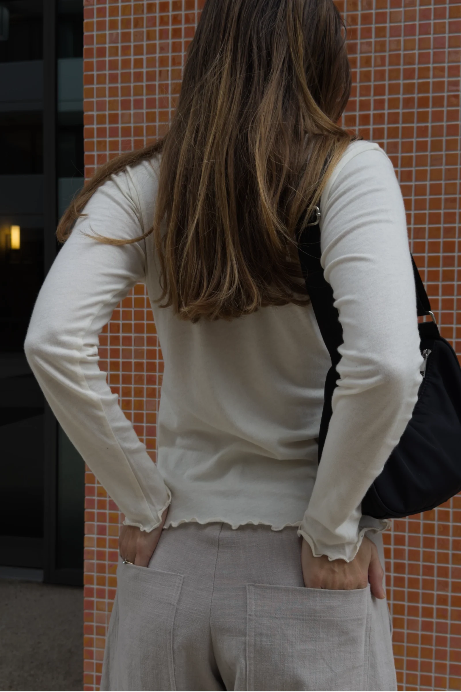 Organic Cotton Long Sleeve Tee | Cream - Barbeachs