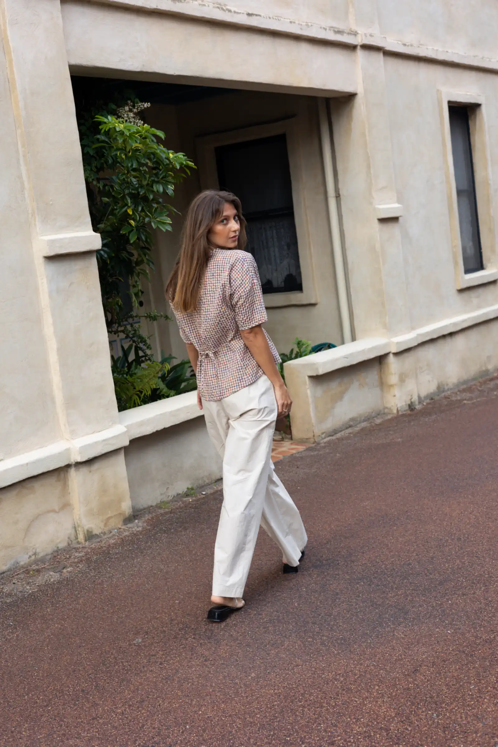 Gather Top with Ties | Multi Gingham - Barbeachs