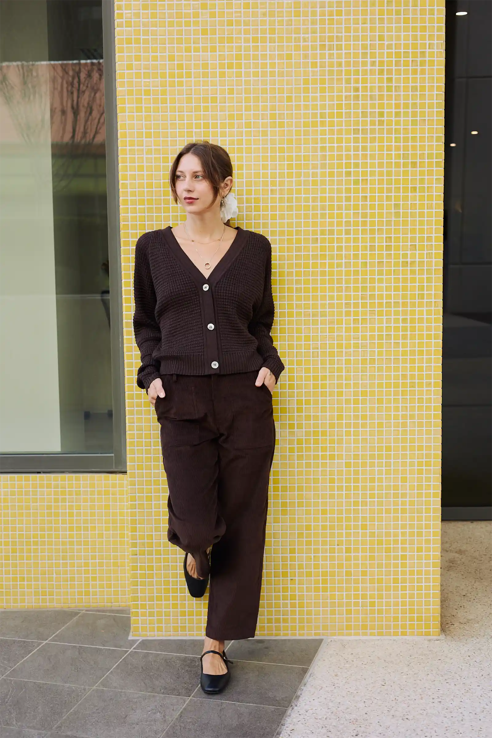 Merino Cardigan Knit | Chocolate - Barbeachs