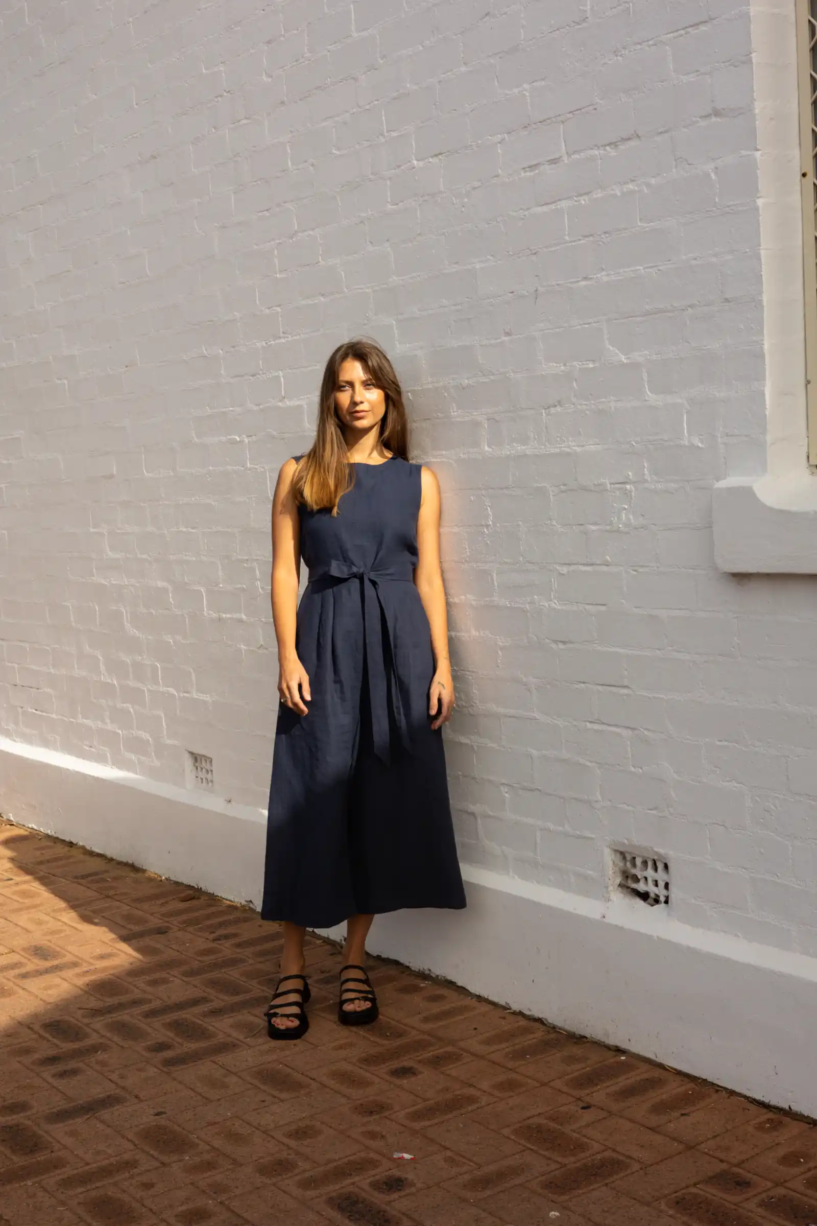 Sleeveless Jumpsuit | Denim Blue - Barbeachs