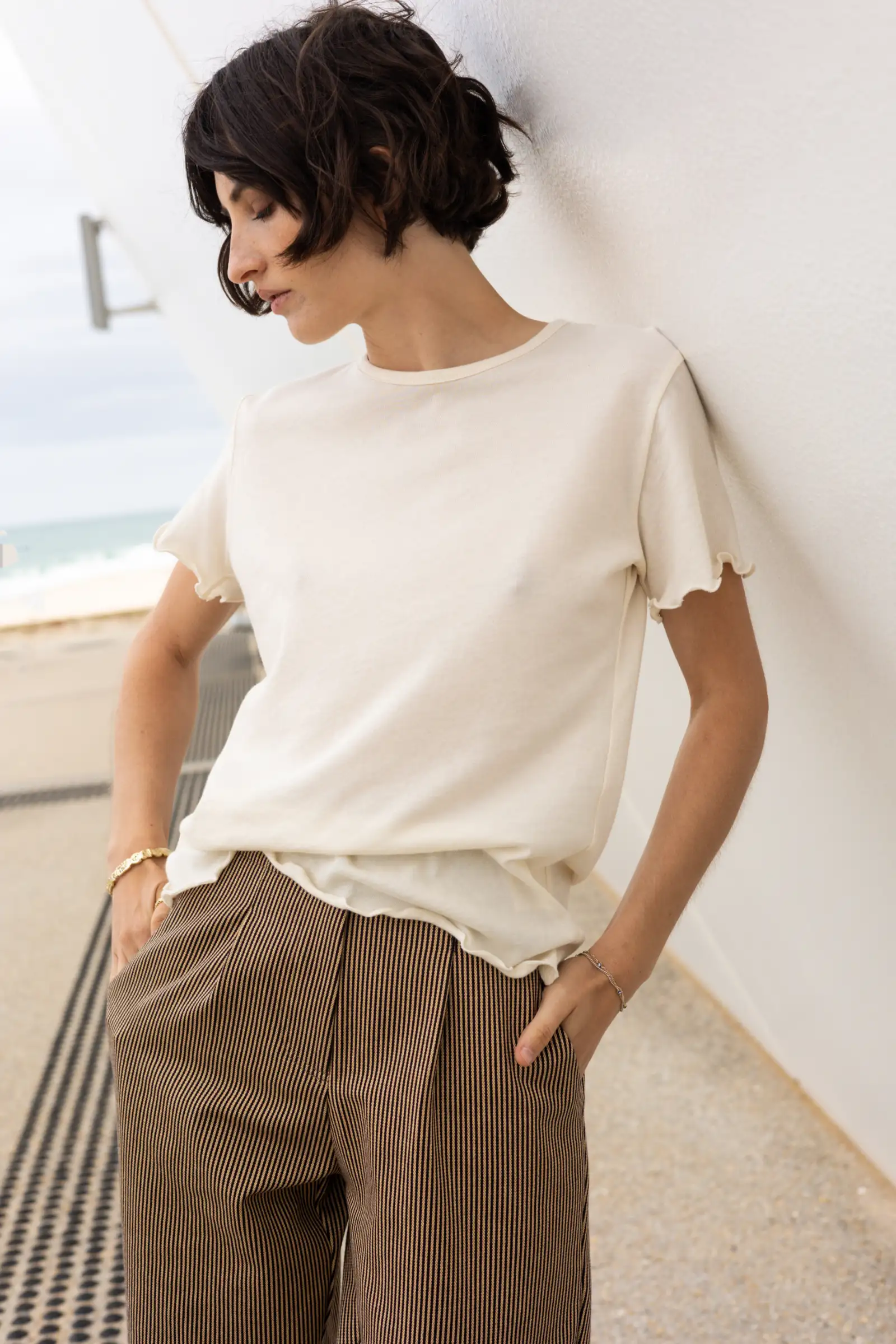 Organic Cotton Light Tee | Cream - Barbeachs